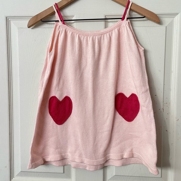 Oeuf pink knit heart packets dress - Picture 2 of 5